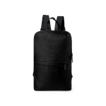 Mochila corporativa resistente de plástico reciclado Compact rPET cor preto primeira vista