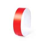 Pulseiras para eventos de tecido sintético irrompível colorido Party Safe cor vermelho primeira vista