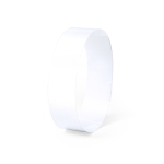 Pulseiras para eventos de tecido sintético irrompível colorido Party Safe cor branco primeira vista