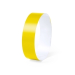 Pulseiras para eventos de tecido sintético irrompível colorido Party Safe cor amarelo primeira vista