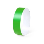 Pulseiras para eventos de tecido sintético irrompível colorido Party Safe cor verde primeira vista