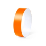 Pulseiras para eventos de tecido sintético irrompível colorido Party Safe cor cor-de-laranja primeira vista