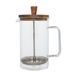 Cafeteira de prensa francesa para 3 cafés, 600ml French Coffee Press cor transparente vista lateral