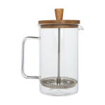 Cafeteira de prensa francesa para 3 cafés, 600ml French Coffee Press cor transparente segunda vista com lateral