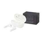 Auriculares bluetooth sem fio antibacterianos com estojo TWS Pure cor branco segunda vista