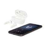 Auriculares bluetooth sem fio antibacterianos com estojo TWS Pure cor branco quarta vista