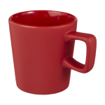 Caneca de cerâmica com interior brilhante e exterior mate 280ml Largo cor vermelho