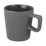 Caneca de cerâmica com interior brilhante e exterior mate 280ml Largo cor cinzento-escuro