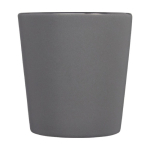 Caneca de cerâmica com interior brilhante e exterior mate 280ml Largo cor cinzento-escuro terceira vista frontal