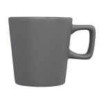 Caneca de cerâmica com interior brilhante e exterior mate 280ml Largo cor cinzento-escuro vista lateral