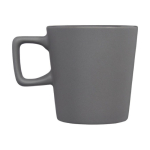 Caneca de cerâmica com interior brilhante e exterior mate 280ml Largo cor cinzento-escuro segunda vista com lateral