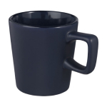 Caneca de cerâmica com interior brilhante e exterior mate 280ml Largo cor azul-marinho