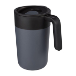 Caneca fabricada em plástico reciclado e metal 400ml Vogue Recycled. cor cinzento-escuro