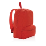 Mochila promocional colorida de lona reciclada 285 g/m² EcoTrace cor vermelho