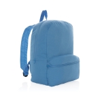 Mochila promocional colorida de lona reciclada 285 g/m² EcoTrace cor azul-claro