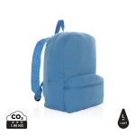 Mochila promocional colorida de lona reciclada 285 g/m² EcoTrace cor azul-claro