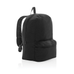 Mochila eco de lona reciclada por tingir 285 g/m2 EcoTrace Raw cor preto