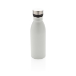 Garrafas de aço reciclado antifugas sem BPA 500ml EcoDeluxe cor branco