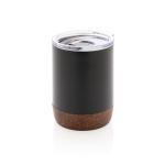 Copo térmico compacto com base de cortiça 180ml Eco Cork Small cor preto