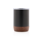 Copo térmico compacto com base de cortiça 180ml Eco Cork Small cor preto segunda vista