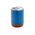 Copo térmico compacto com base de cortiça 180ml Eco Cork Small cor azul