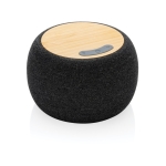 Coluna personalizada sem fios de bambu com microfone Naturalbeat cor cinzento-escuro