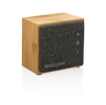 Coluna sem fios quadrada de bambu Bluetooth Luxury 5 W cor madeira