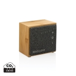 Coluna sem fios quadrada de bambu Bluetooth Luxury 5 W cor madeira