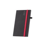 Agenda de bolso bissemanal com fita colorida Anytime Pocket cor vermelho