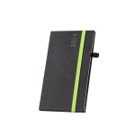 Agenda de bolso bissemanal com fita colorida Anytime Pocket cor verde-claro