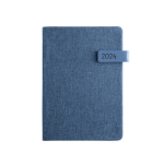 Agendas recicladas personalizadas com elástico A5 Colors Magnet cor azul primeira vista