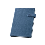 Agendas recicladas personalizadas com elástico A5 Colors Magnet cor azul