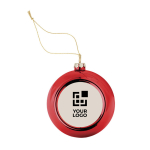 Bola de Natal brilhante com placa para impressão a cor Ø6cm cor vermelho vista principal