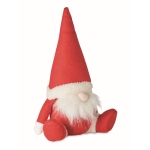 Duende de Natal para decoração, de feltro, enchido com algodão cor vermelho