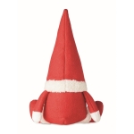 Duende de Natal para decoração, de feltro, enchido com algodão cor vermelho terceira vista