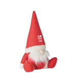 Duende de Natal para decoração, de feltro, enchido com algodão cor vermelho vista principal