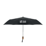 Guarda-chuva dobrável antivento de polialgodão 190T Ø 99 cm cor preto vista principal