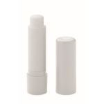 Bálsamo labial vegan, sabor baunilha, FPS10 em estojo de ABS reciclado cor branco