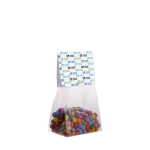 Saco de minichocolates com topo personalizável 50 g cor transparente vista principal