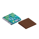 Minichocolates de chocolate de leite, embalagem prateada 5 g cor branco