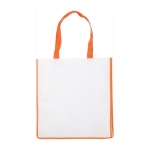 Saco non-woven, acabamento colorido/asas a condizer 80 g/m² cor cor-de-laranja primeira vista