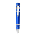 Minichave de fendas de metal com 8 chaves Metalpen cor azul real primeira vista