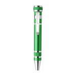 Minichave de fendas de metal com 8 chaves Metalpen cor verde-claro primeira vista