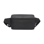 Bolsa de cintura poliéster reciclado impermeável, bolso interior cor preto segunda vista frontal