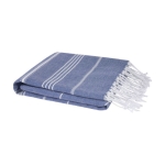 Toalha de algodão tipo hammam leve e absorvente 150 g/m2 cor azul-marinho