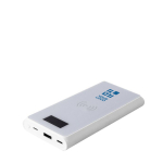 Powerbank plástico reciclado 10 000 mAh, carga sem fios 5 W cor branco vista principal