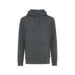 Sweatshirt confortável não tingida de algodão eco 340 g/m2 Iqoniq Torres cor cinzento mesclado