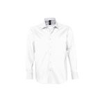 Camisa de algodão e elastano para homem 140 g/m2 SOL'S Brighton cor branco nona vista