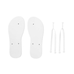 Chinelos com sola personalizável em sublimação tamanho 40-43 cor branco terceira vista