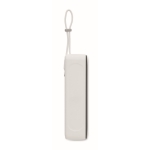 Powerbank com pulseira e cabo USB com ficha tipo C 10.000 mAh cor branco oitava vista